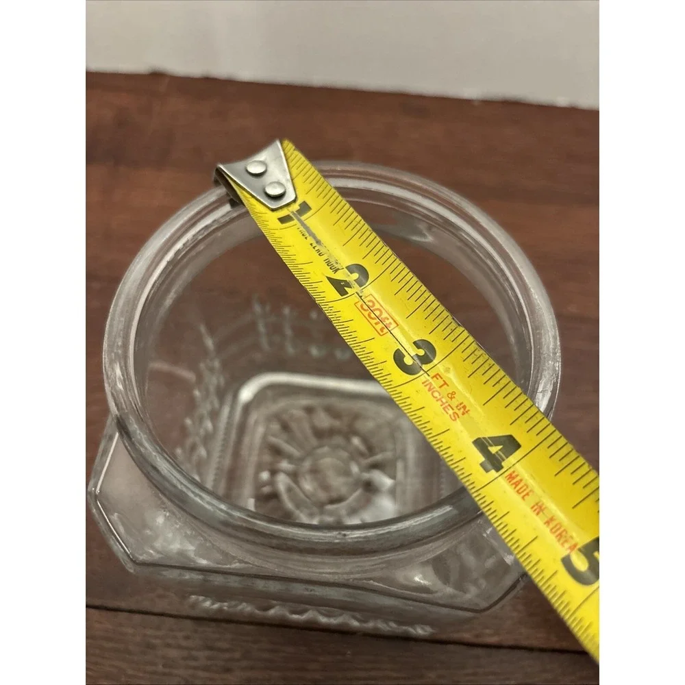 Vintage Koeze's Clear Glass Jar Apothecary Kitchen Canister Sealing Lid 7.5 Inch